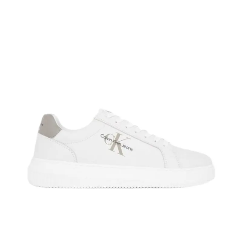 CKJ CALVIN KLEIN JEANS Low Top Skateboard Shoes Men's White-1