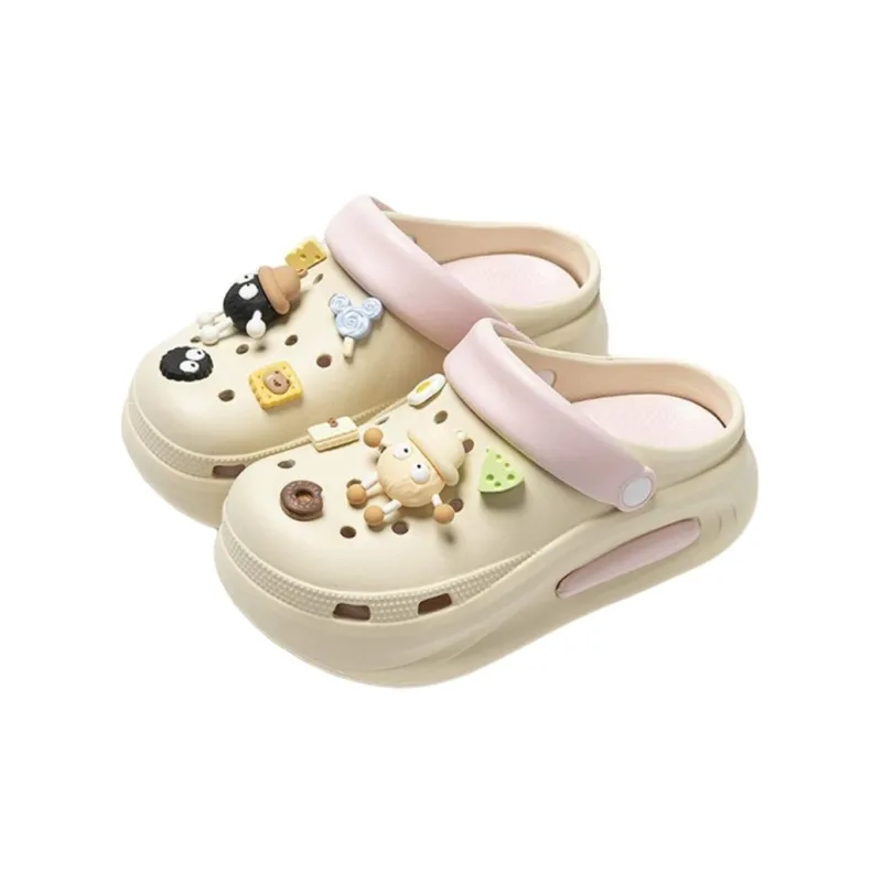 ECAC Squashy And Bouncy Feeling Clogs, Summer Height Increasing, Slip Resistant EVA Platform Slippers-3