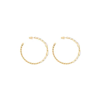 DIOR Metal Earrings Unisex Gold