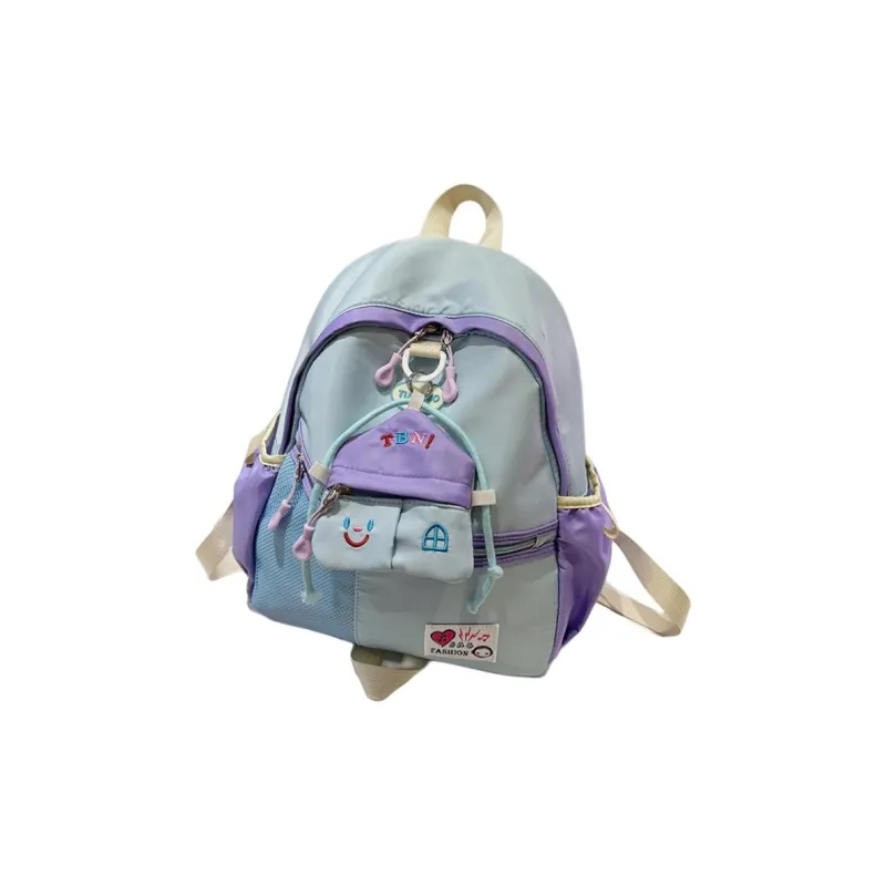 URBAN FOREST Oxford Backpack Unisex Ecru/Black/Blue-8