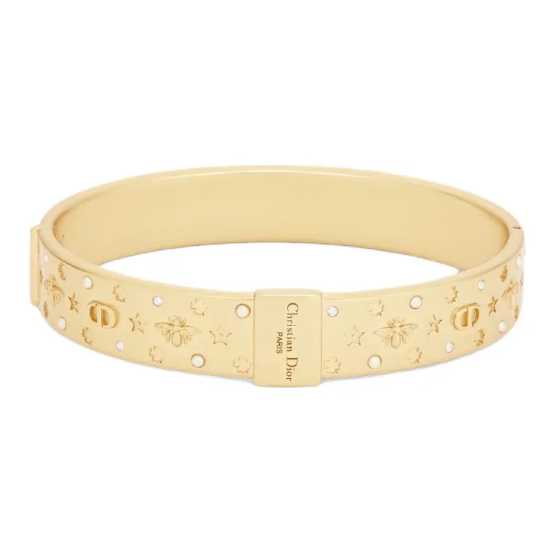 DIOR Resin Pearls Wristbands Unisex Gold-0