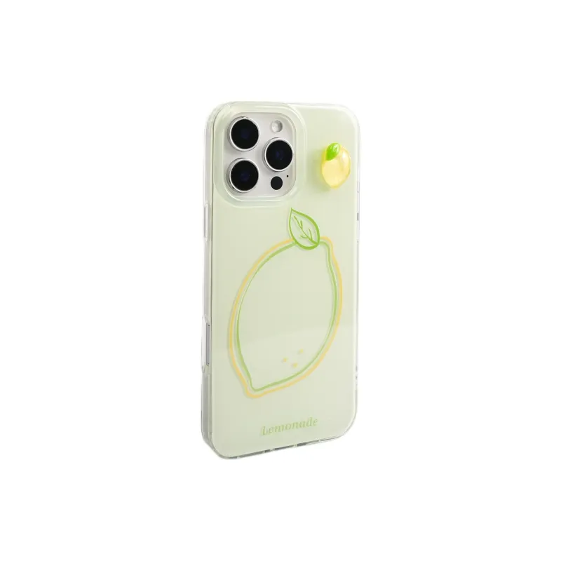 Sopi Acrylic Material Line Apple Peach Lemon Phone Cases Compatible With IPhone 16/15 Pro Max/Apple 13/14 Pro/Max-9