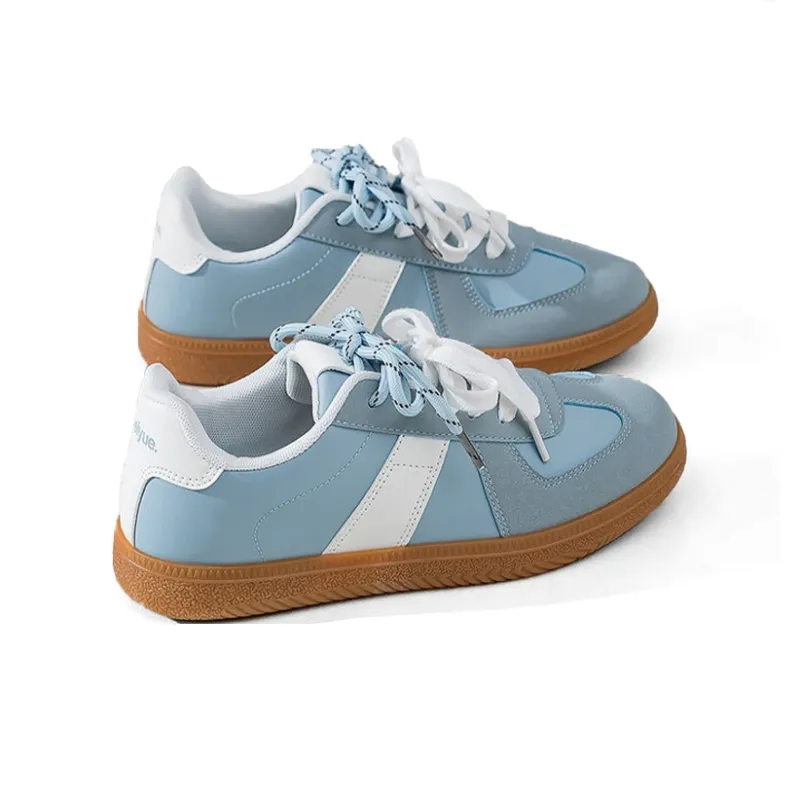 Dafu Leaps Forward Coverage Slip Resistant Low Top Skateboard Shoes Women's Blue-3