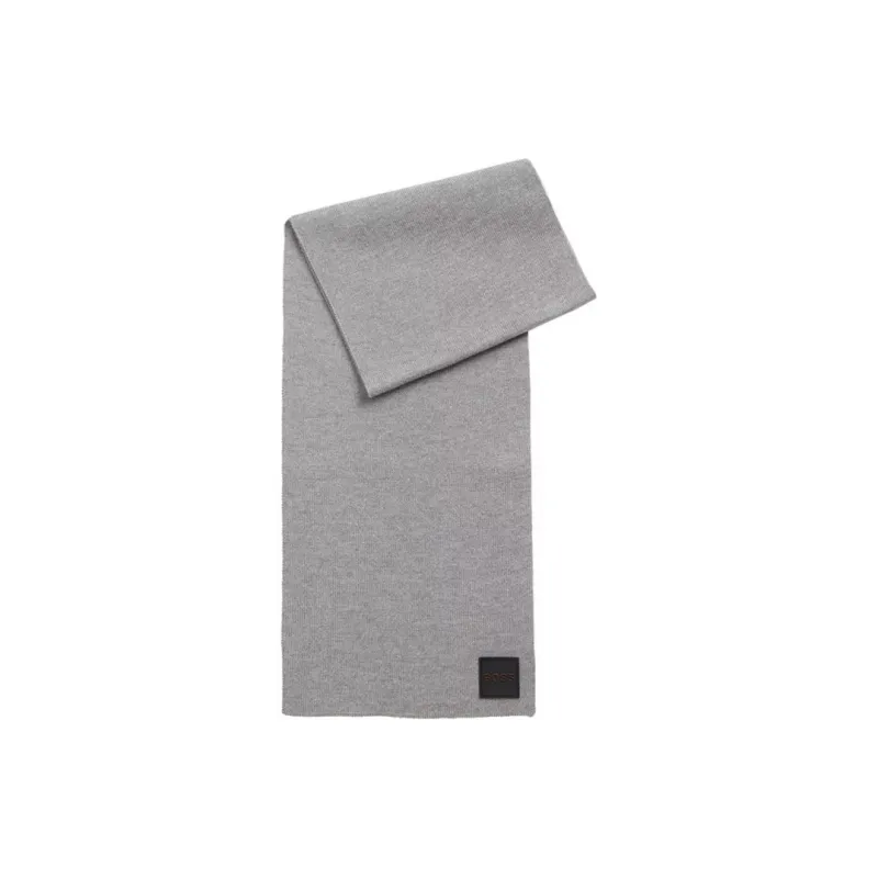 HUGO BOSS Knit Scarves Unisex Gray-1