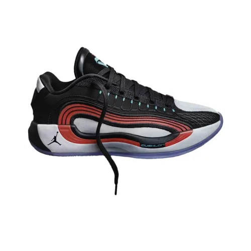 Jordan Luka 4 Anti Slip Wear Resistant Low Top Basketball Shoes Unisex Black White Red Overseas Version