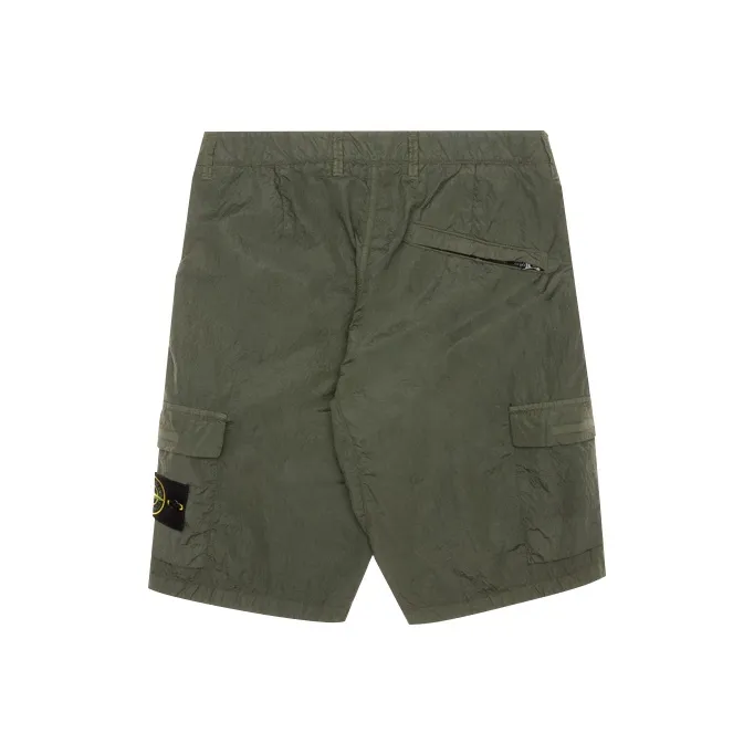 STONE ISLAND Cargo Shorts Men's Olive Green-1