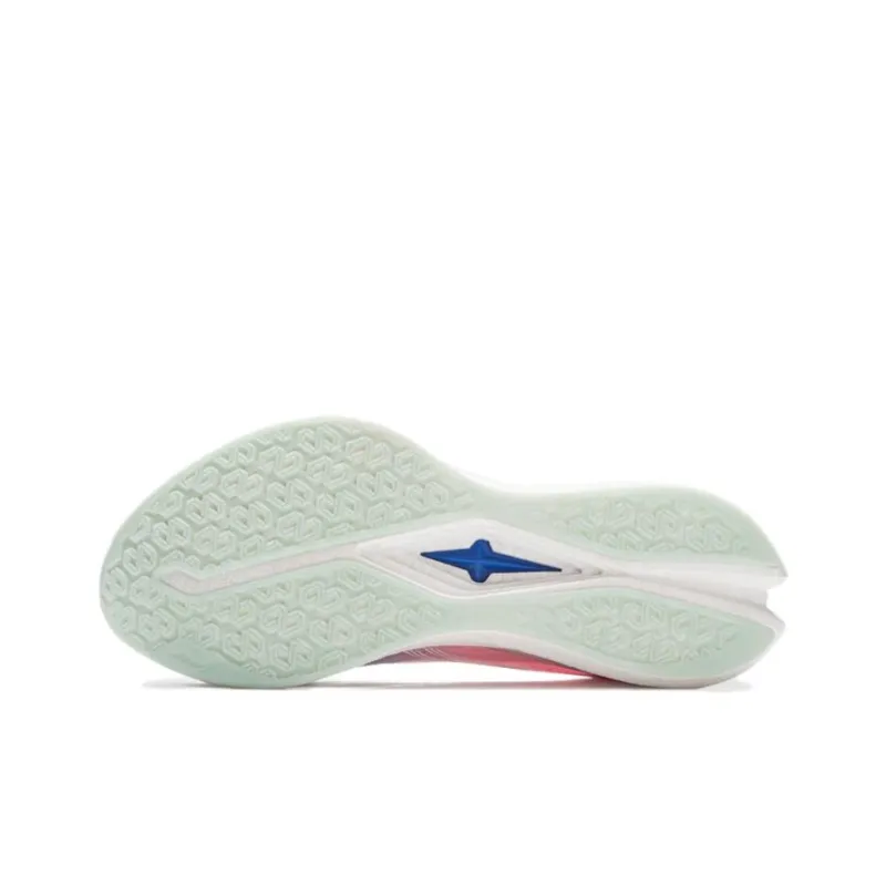 LiNing Red Hare 8PRO Anti Slip Wear Resistant Low Top Racing Running Shoes Men's White Blue Pink-4