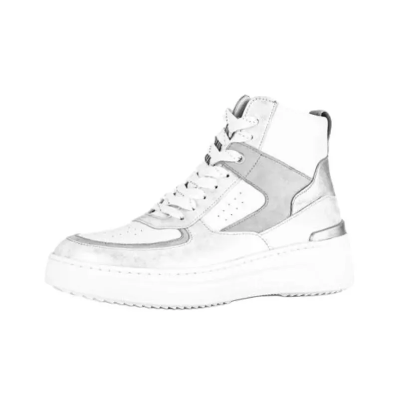 Gabor Fashion High Top Casual Shoes Women's Silver-2