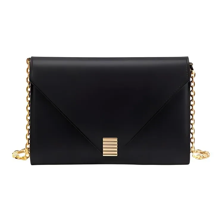Lanvin Cow Leather Shoulder Bag Small Size Women's Black-0