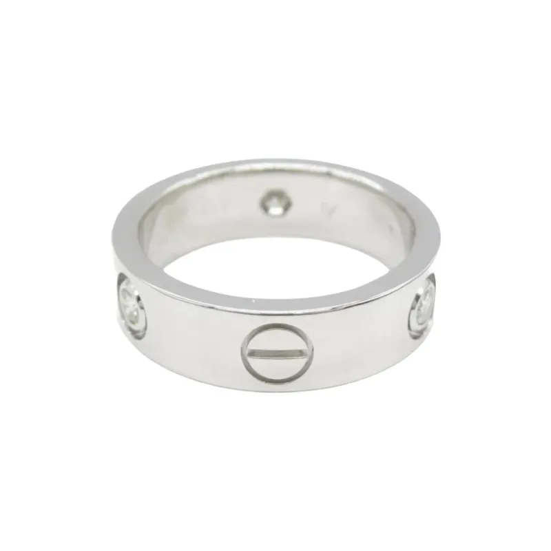 Cartier 2010s 18KT White Gold Love Diamonds Ring-1