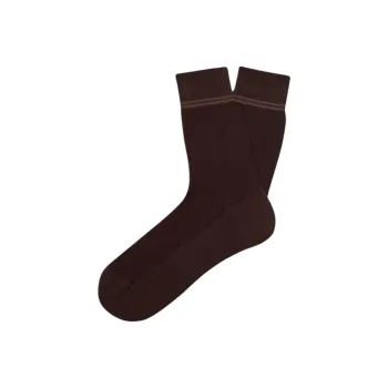 Zegna SS25 Mid Calf Socks Men's 2 Pack Brown