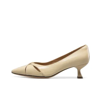 KANGNAI Casual Single Shoes 4.8cm Women's Light Yellow
