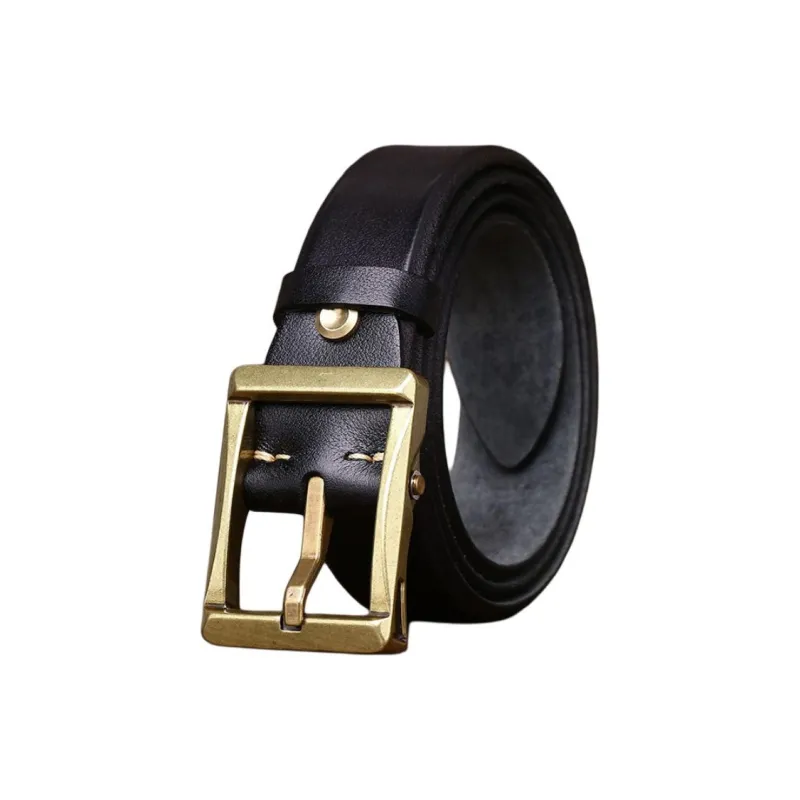 JEANSWEST Cow Leather Belts Men's 3.8cm-1