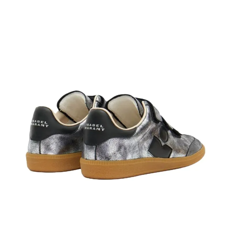 ISABEL MARANT Beth Low Top Skateboard Shoes Women's Silver-2