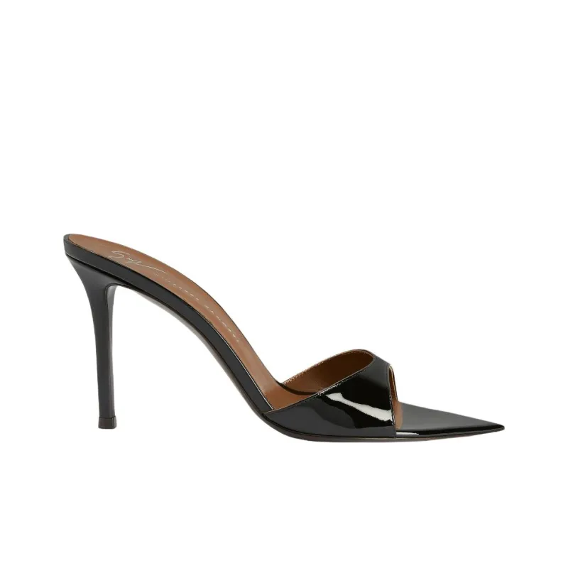 Giuseppe Zanotti/GZ Intriigo Slide Slippers 9cm Women's Black-1