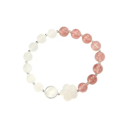 Blooming Petals White Jade Bodhi Bracelets Women's