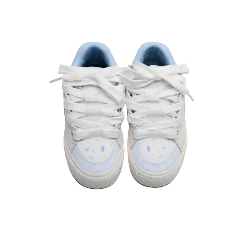 T628 Classic Vintage Puffy Shoes Abrasion Resistant Lightweight Slip Resistant Low Top Skateboard Shoes Women's-31