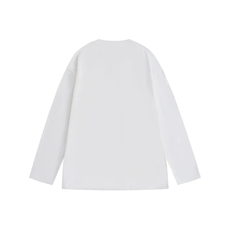 ONE PIECE Students' Casual Long Sleeved T Shirt Men's Solid Color Basic-1