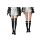 Black Calf Socks *2+Black over-The-Knee Socks *2