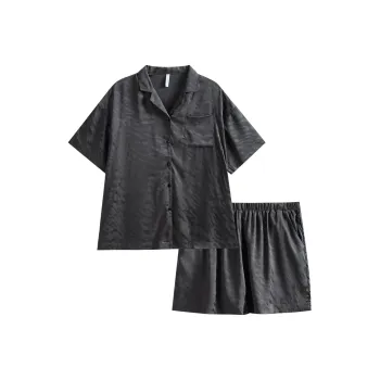 Same Language Pajama Set Women's Ink Tiger Pattern