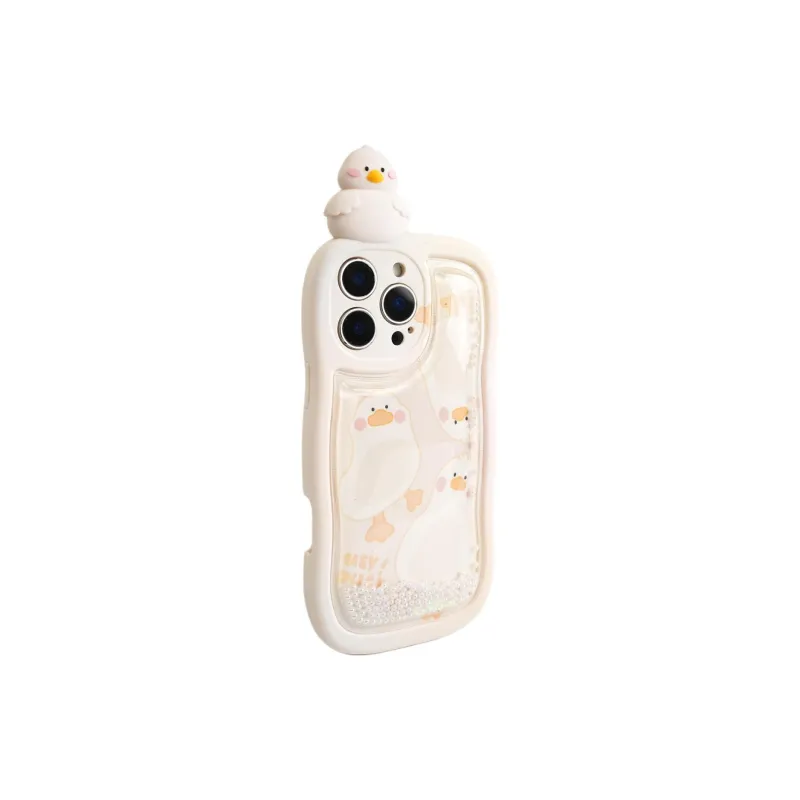 Sopi TPU Material Quicksand Duck Phone Cases Compatibility With IPhone 16/15 Pro Max/Apple 13/14/Pro/Max Collection-1