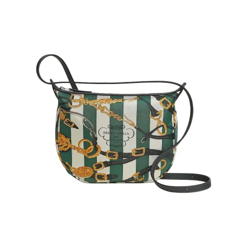 HERMES Sursoie To Go Silk Crossbody Bag Shoulder Bag Regular Women's Chalk & Dark Green & Dark Green