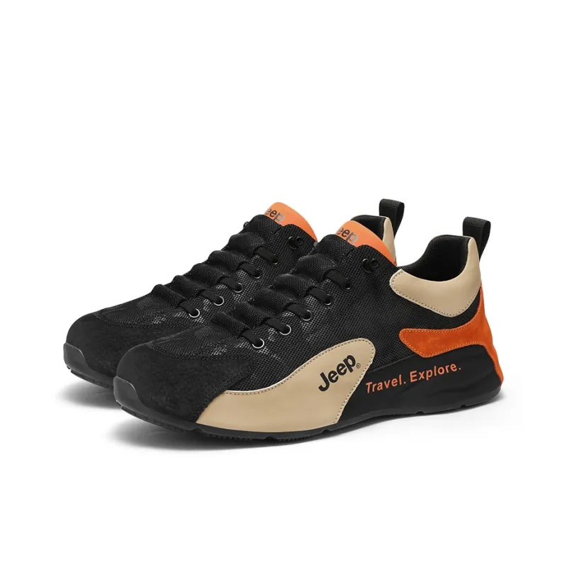 Jeep Wear resistant, Lightweight, Breathable, And Non slip. Low Top Casual Shoes Men's-2
