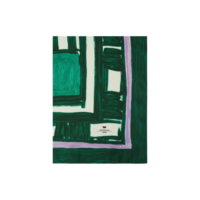 WEEKEND MaxMara Silk Twill Silk Scarves Women's Green-1