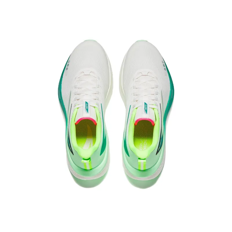 Anta Mach 5 SE Slip Resistant, Abrasion Resistant, Breathable Low Top Casual Running Shoes Men's White Green-4
