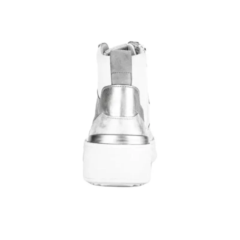 Gabor Fashion High Top Casual Shoes Women's Silver-4