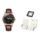 Rose Case Black Dial Brown Leather Men's[Box Limited Edition]