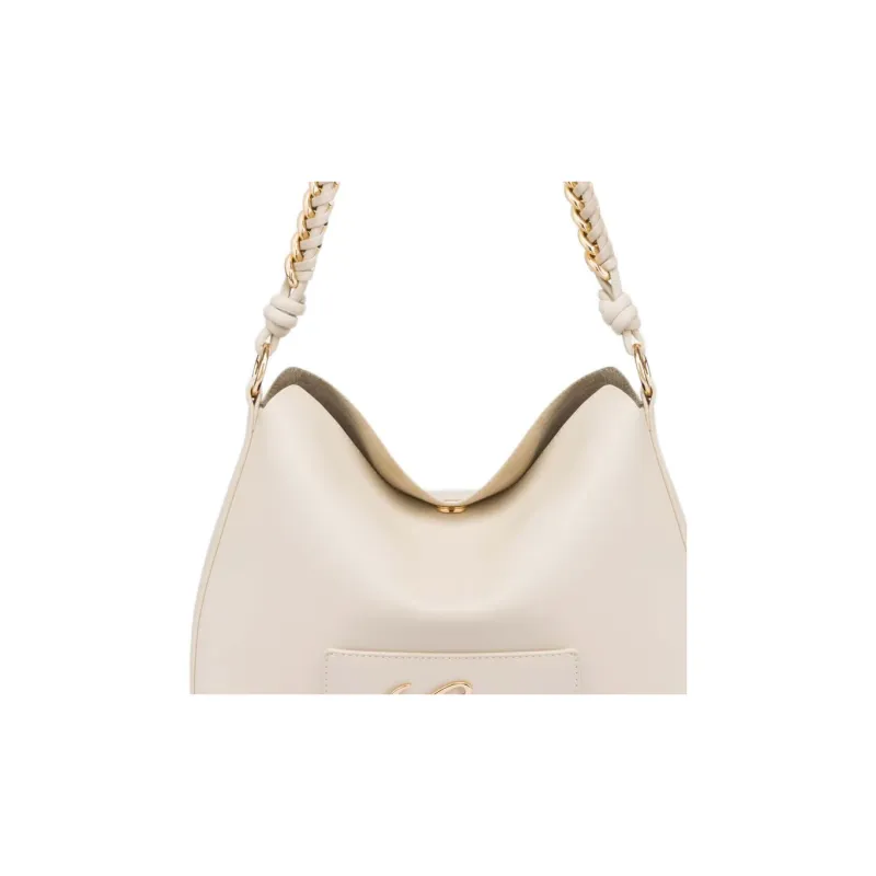 LOVE MOSCHINO PU Hobo Bag, Handbag, Shoulder Bag Women's Ivory White-3