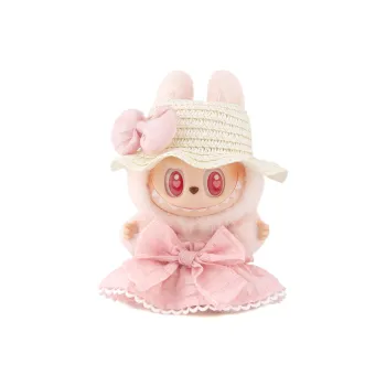 [Modified Doll] POP MART Labubu THEMONSTERS Sitting Party Collection, Vinyl 2.0 Puffy Skirt Bowknot Hang Tag Box 15cm