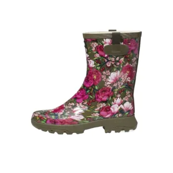 AIGLE ALYA PRINT Short Mid Calf Outdoor Boots Women's Green