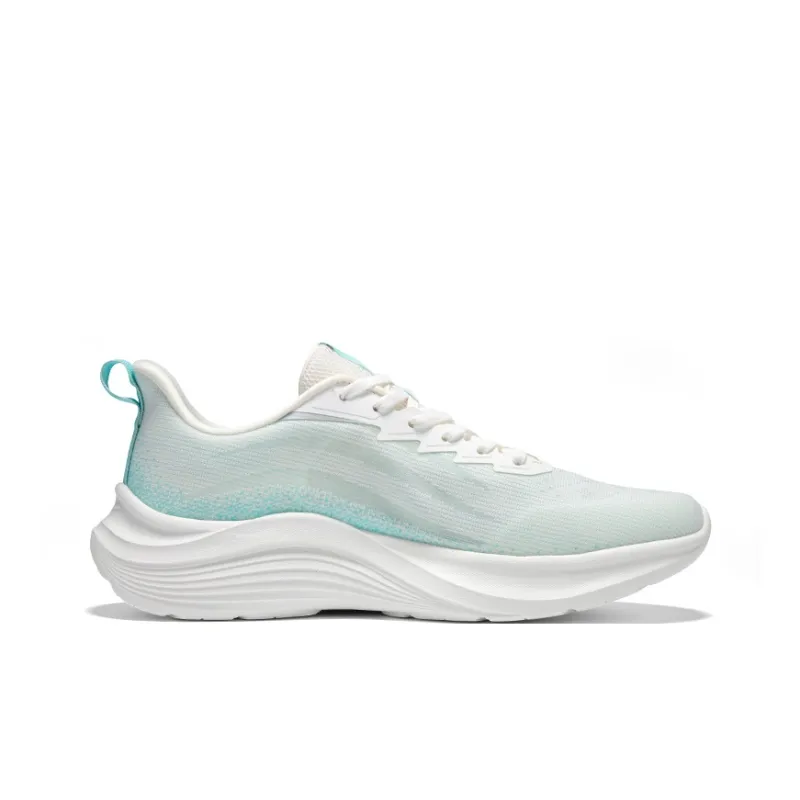 Erke Cushioning, Breathable, Lightweight Low Top Casual Running Shoes Men's Microcrystal White Mint Blue-1