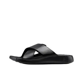 Ecco Comme Collection Abrasion Resistant Slide Slippers Men's Black