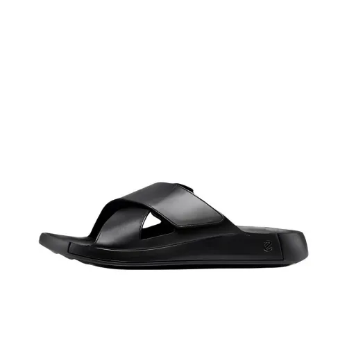 Ecco Comme Collection Abrasion Resistant Slide Slippers Men's Black