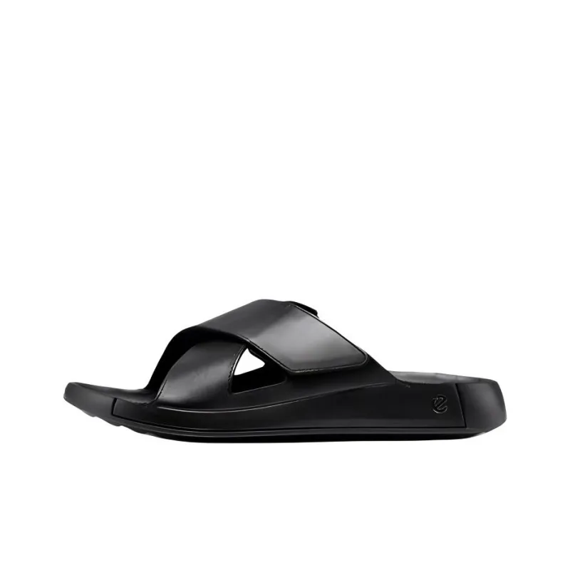 Ecco Comme Collection Abrasion Resistant Slide Slippers Men's Black-0