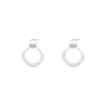 U state 999 Fine Silver Sterling Silver Stud Earrings Women's