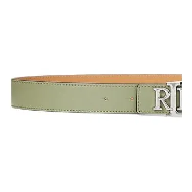 Polo Ralph Lauren Cow Leather Belts Women's Green 3CM-2