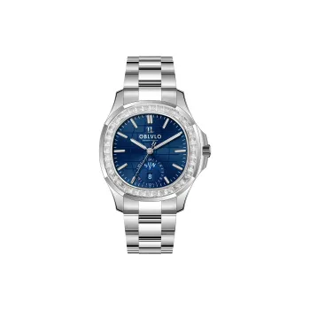 OBLVLO Automatic Mechanical Movement Watch Men's Watches Blue Dial