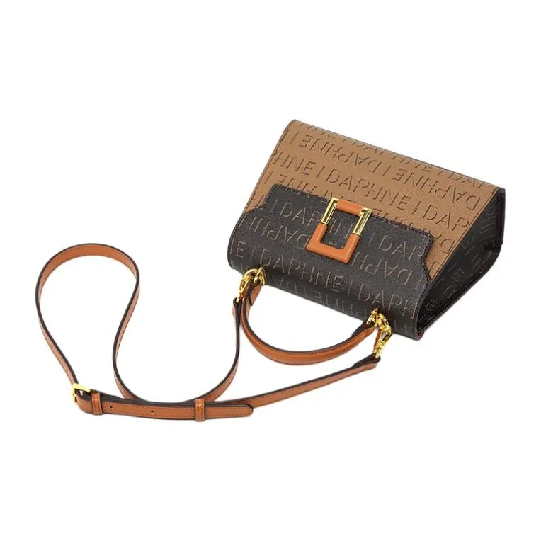 DAPHNE PVC Handbag Women's Brown-6