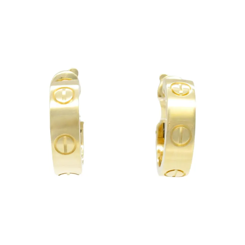 Cartier 2010s 18K Yellow Gold Love Earrings-0