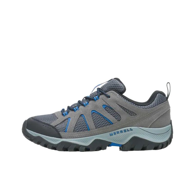MERRELL Oakcreek Low Top Hiking Shoes Men's Gray Blue-0