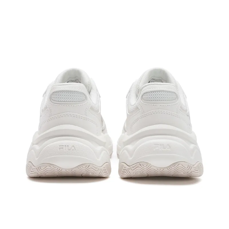 FILA Mars 4 Mars Shoes Slip Resistant, Abrasion Resistant, Breathable Low Top Casual Shoes Women's White Gray-3