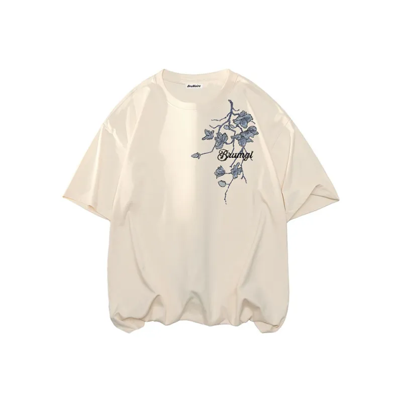 BRUMAIRE T Shirt Unisex Apricot Comes With Random Print Short Sleeved Top-14