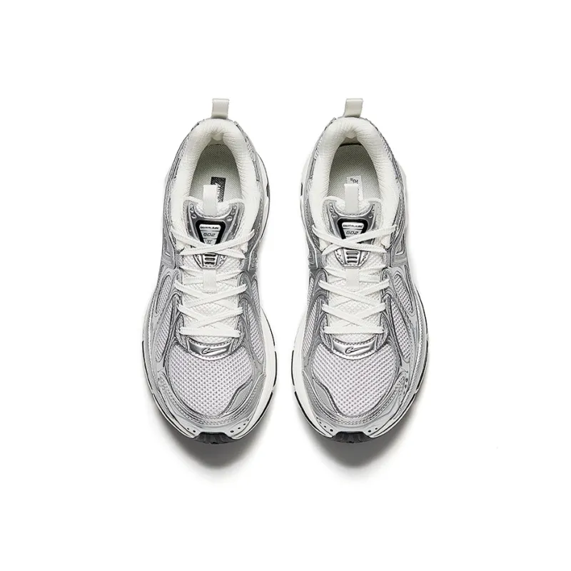 Anta Slip Resistant And Breathable Low Top Casual Shoes Women's Gray Silver-2