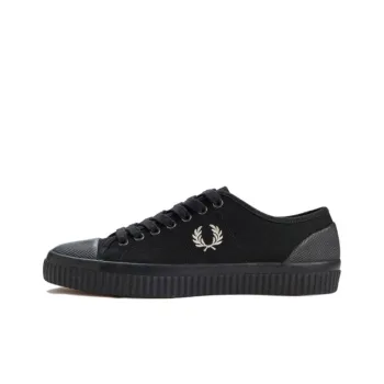 FRED PERRY Hughes Anti Slip Wear Resistant Low Top Canvas Shoes Men's Black