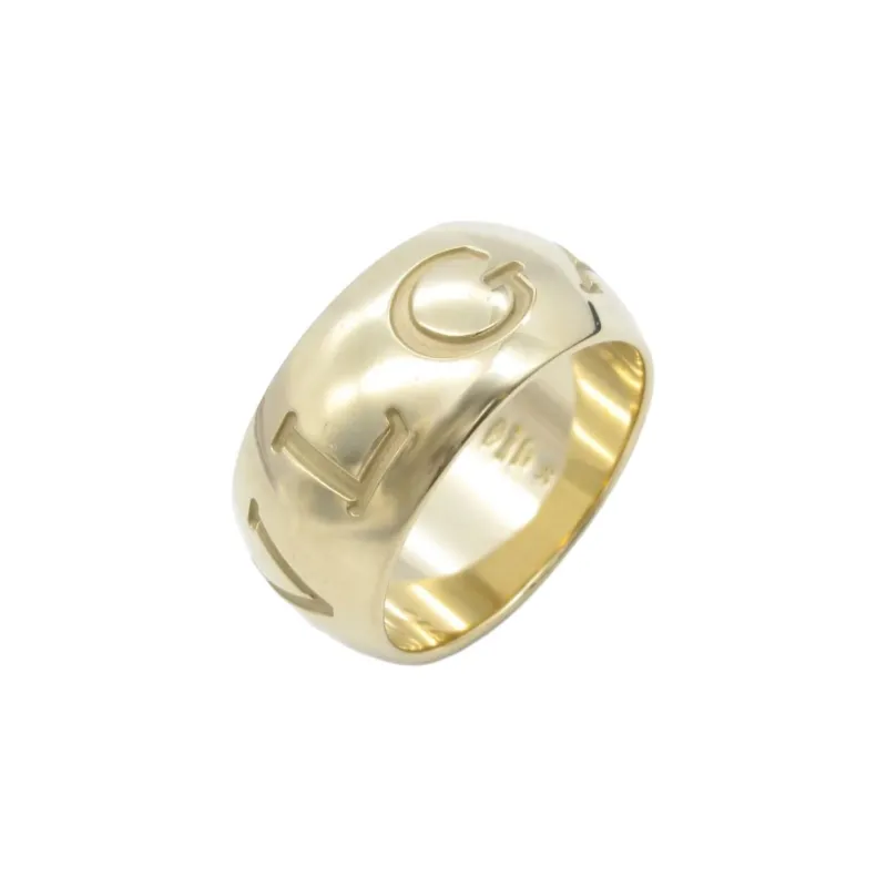 BVLGARI 10s 18K Yellow Gold Monologo Ring-1