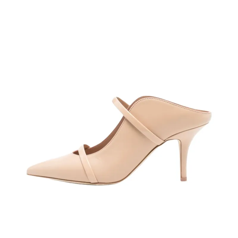 Malone Souliers Maureen Wrap toe Slippers Women's Beige-0